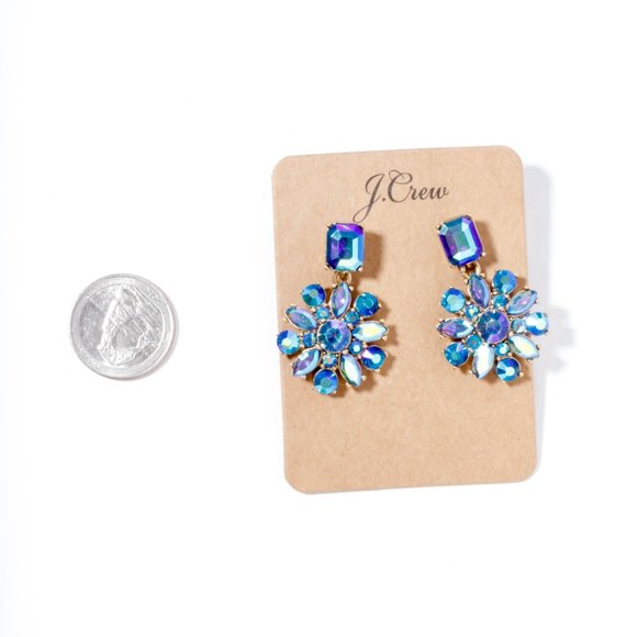 Jcrew blue crystal floral snowflake statement - Picture 3 of 5